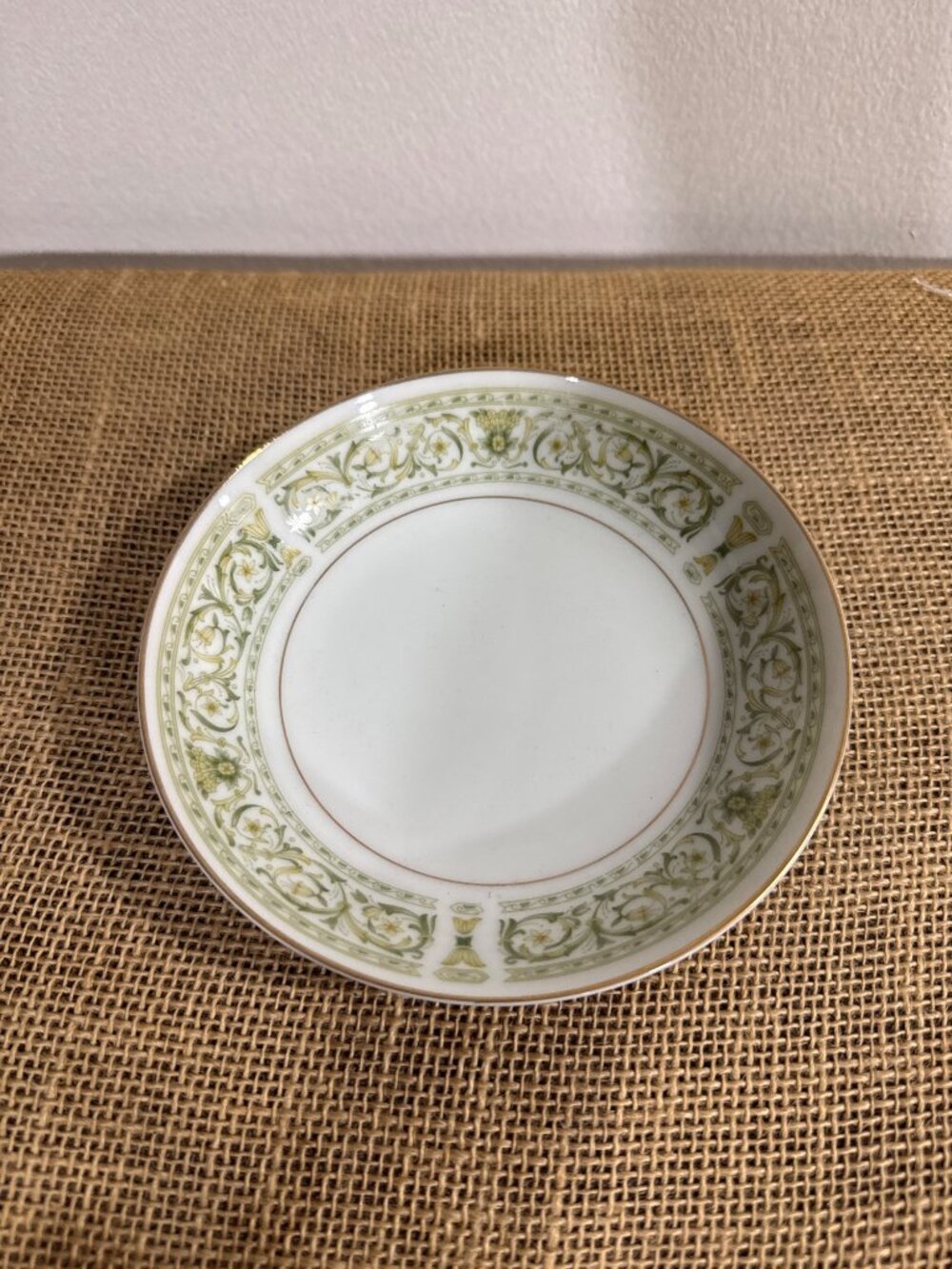 Felicity by Daniele Bone Fine China Plate With Green Floral Pattern Replacement